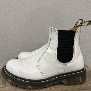 Women’s Dr. Marten White Chelsea Boots